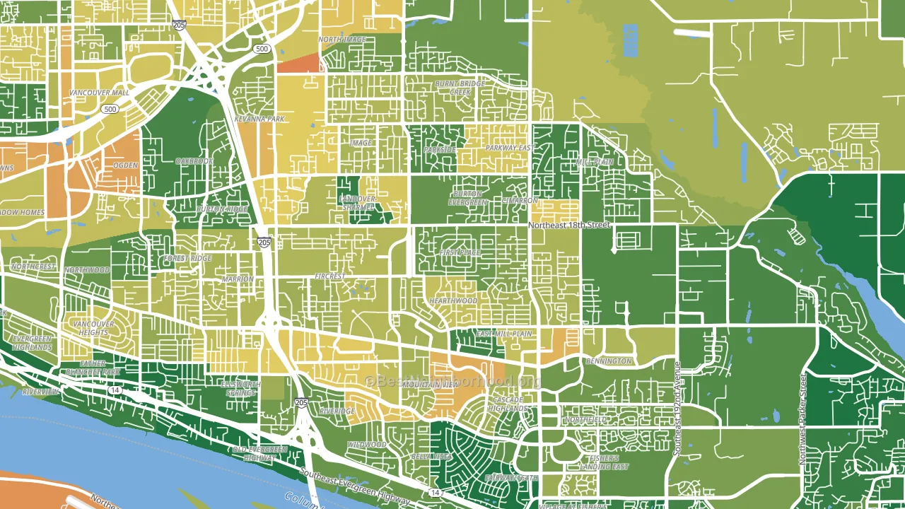 98684, WA block-group voter-turnout map