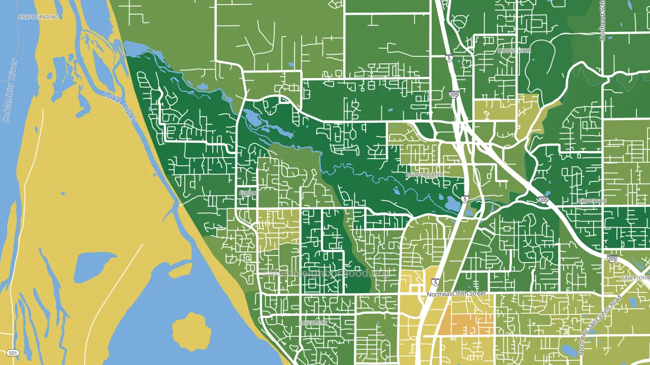 98685, WA block-group voter-turnout map