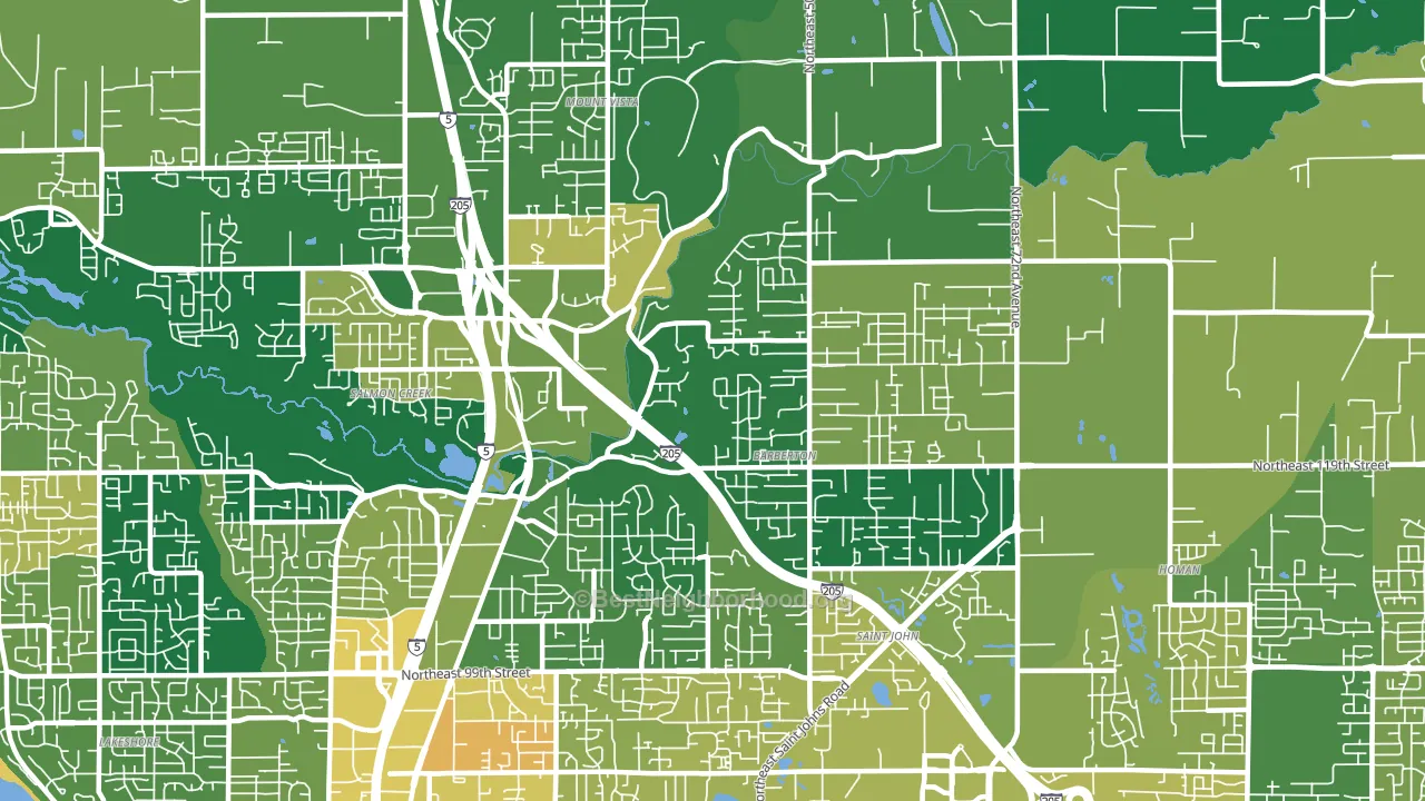 98686, WA block-group voter-turnout map