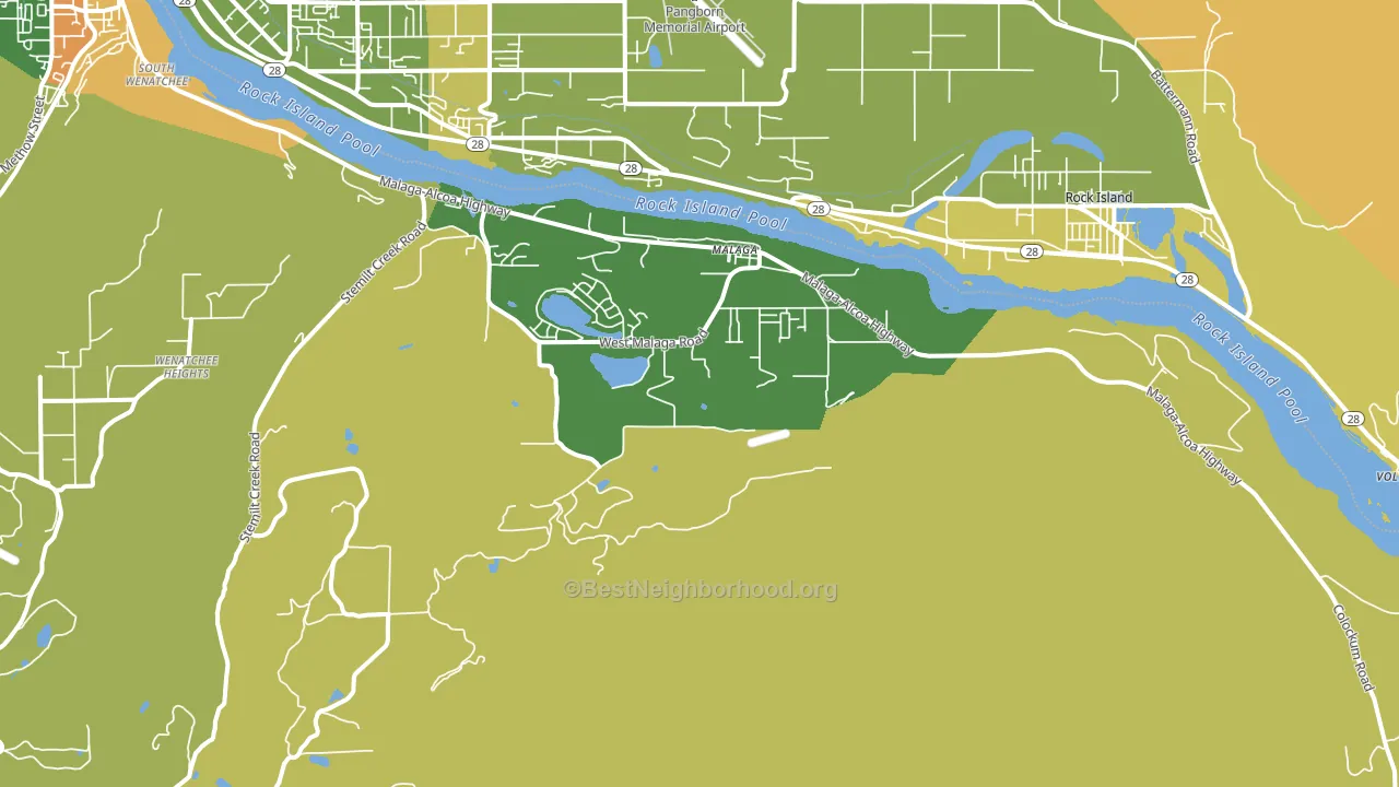 98828, WA block-group voter-turnout map