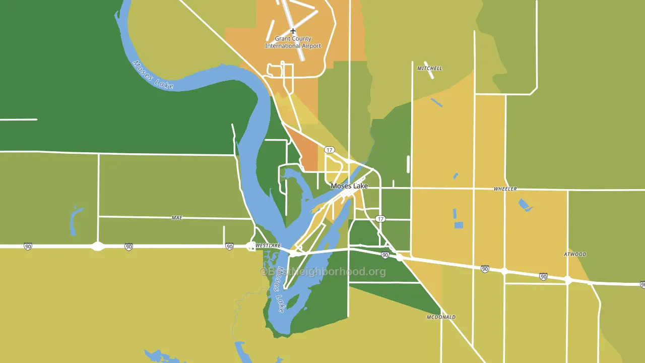 98837, WA block-group voter-turnout map