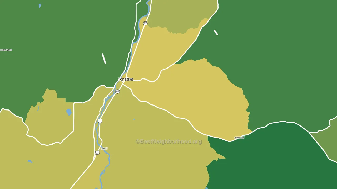 98855, WA block-group voter-turnout map