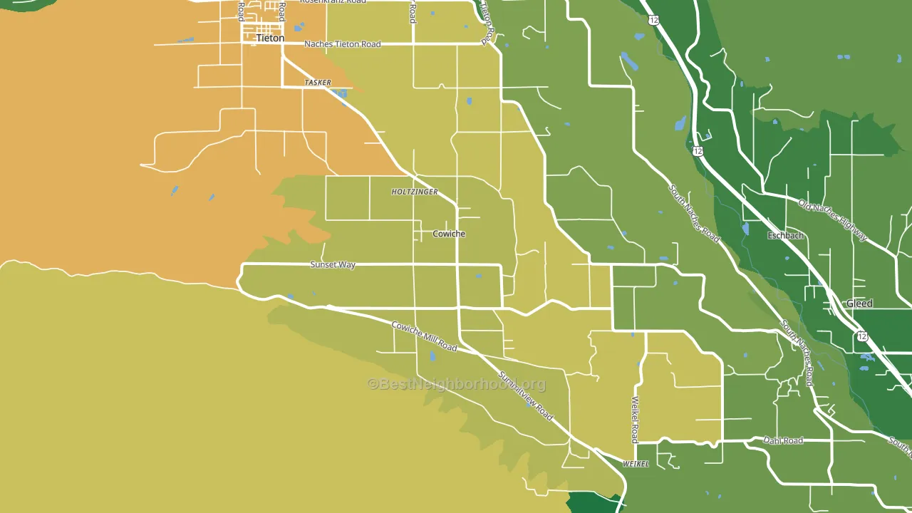 98923, WA block-group voter-turnout map