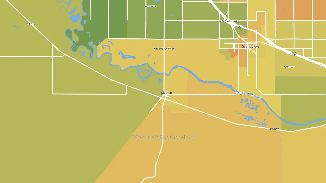 98935, WA block-group voter-turnout map
