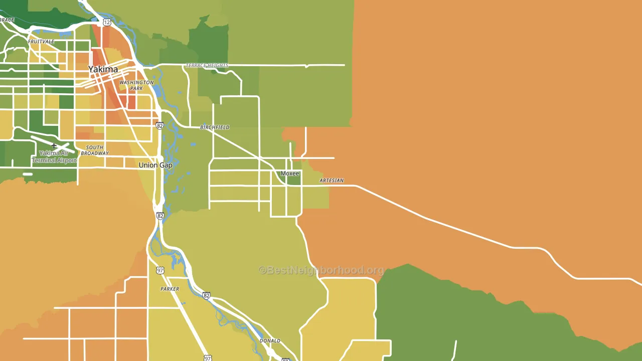 98936, WA block-group voter-turnout map