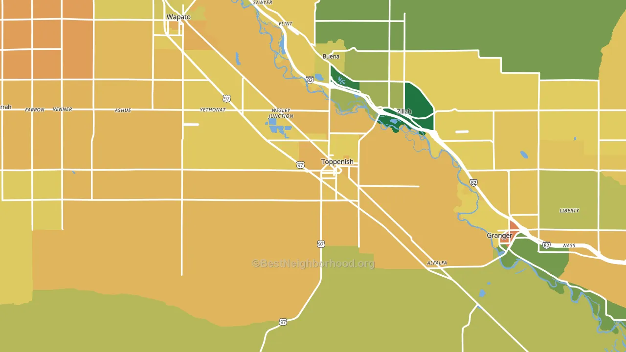 98948, WA block-group voter-turnout map