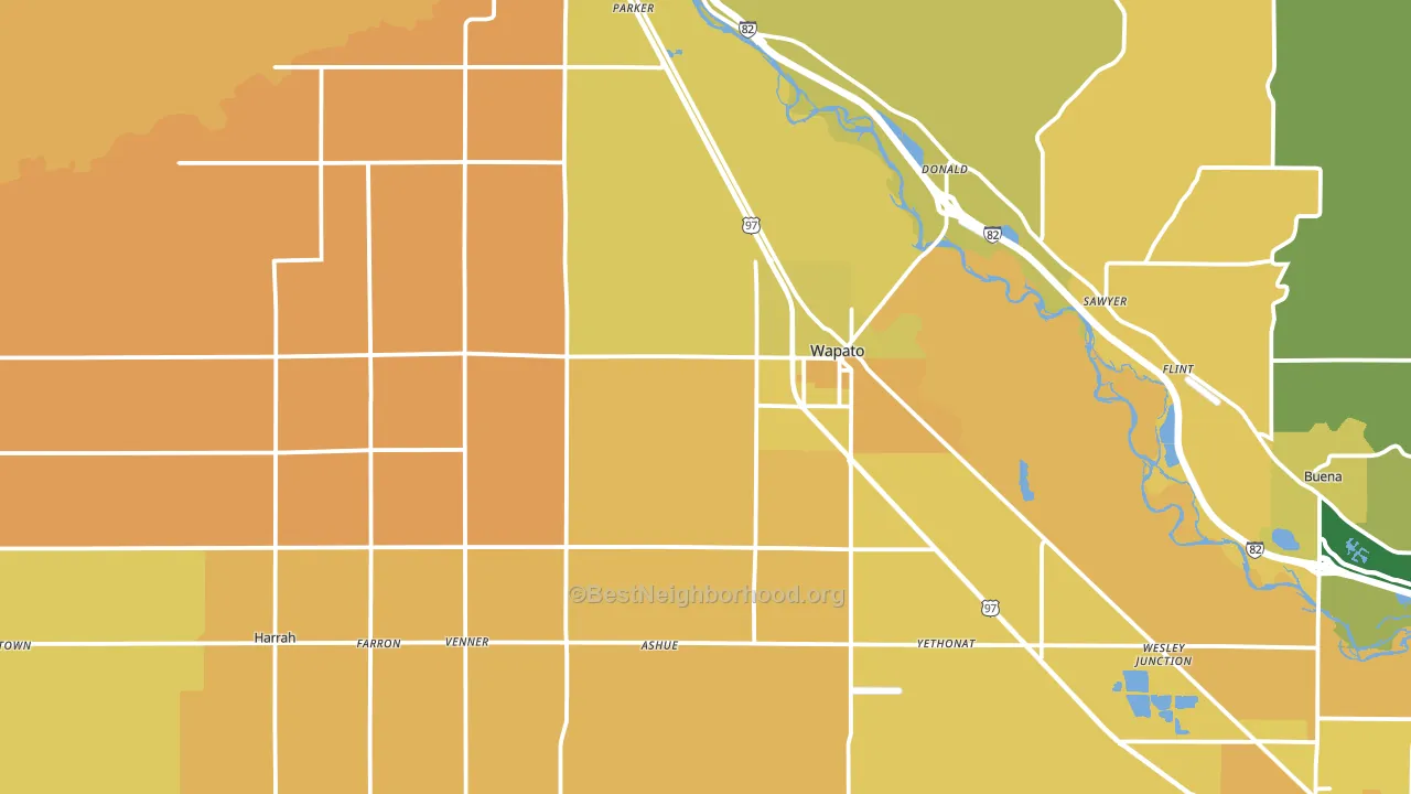 98951, WA block-group voter-turnout map