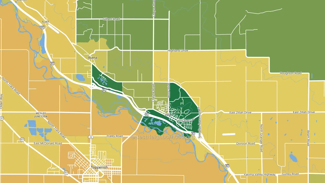 98953, WA block-group voter-turnout map
