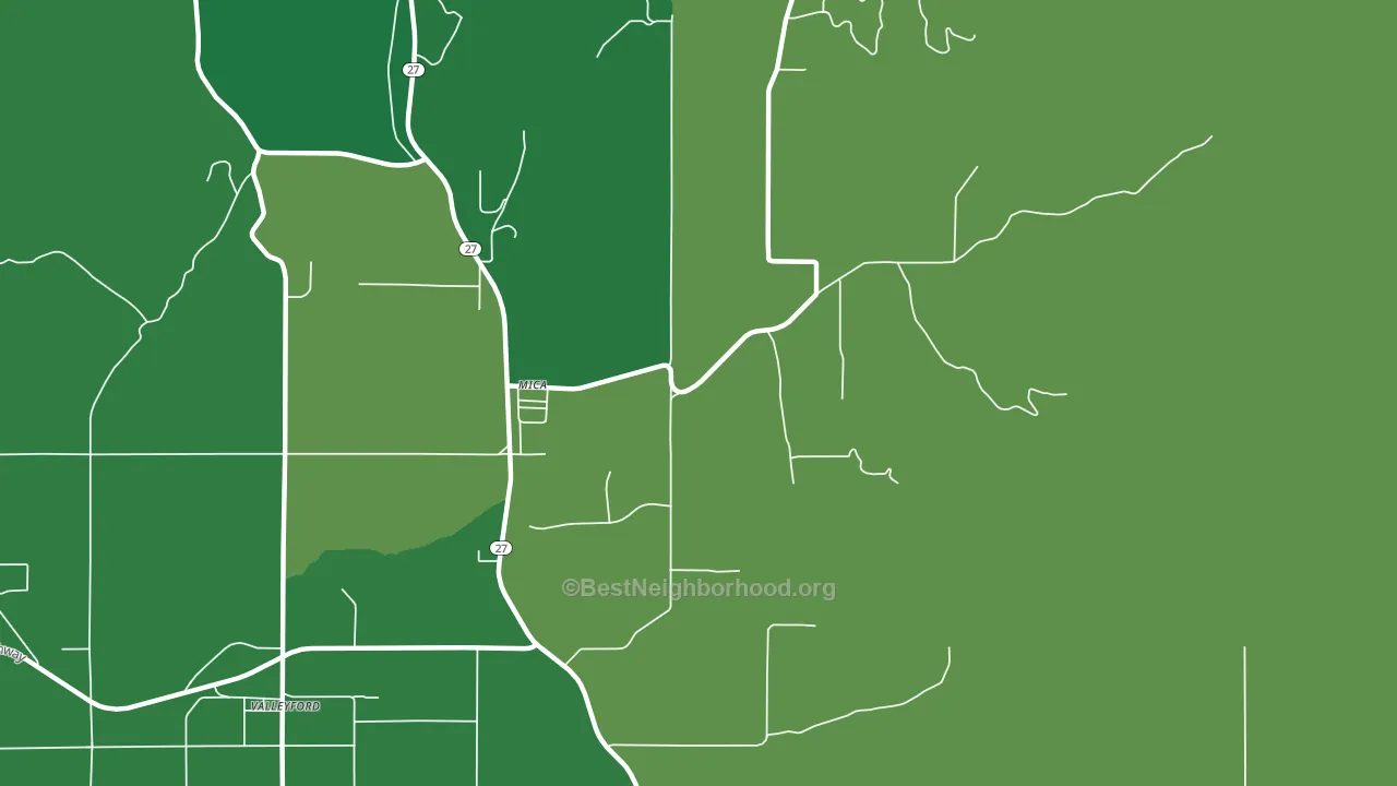 99023, WA block-group voter-turnout map