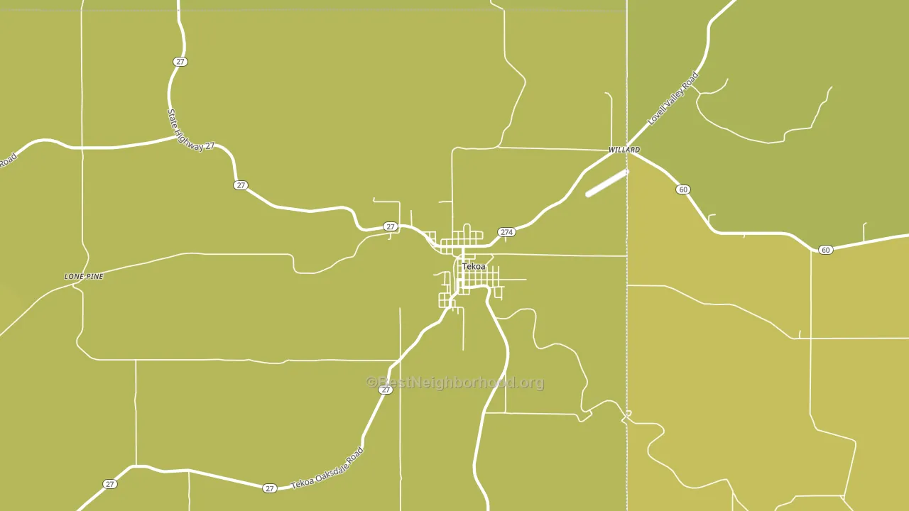 99033, WA block-group voter-turnout map