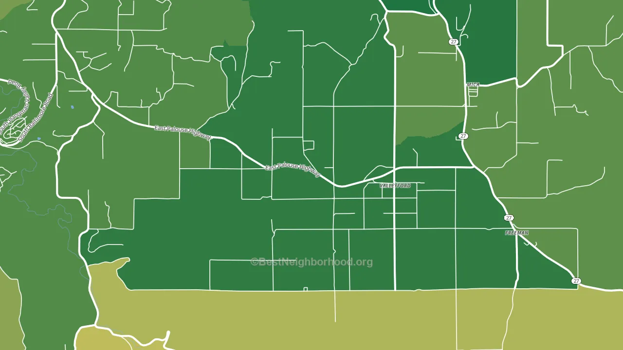 99036, WA block-group voter-turnout map