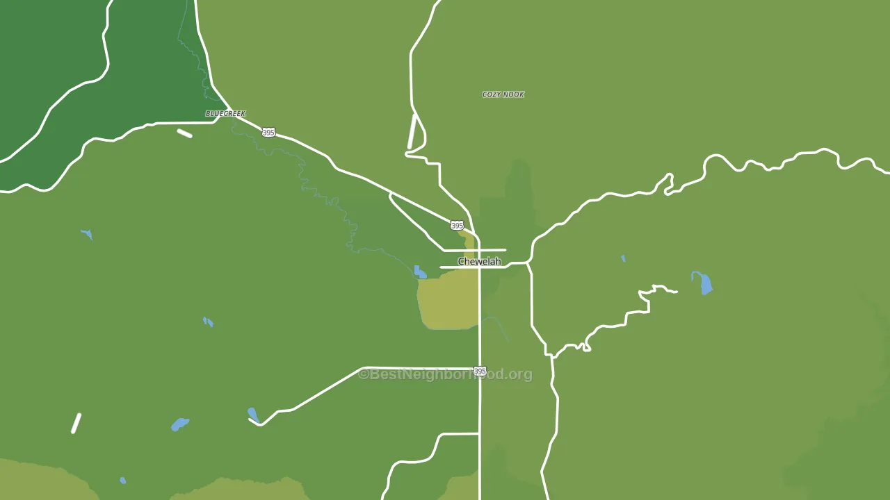 99109, WA block-group voter-turnout map