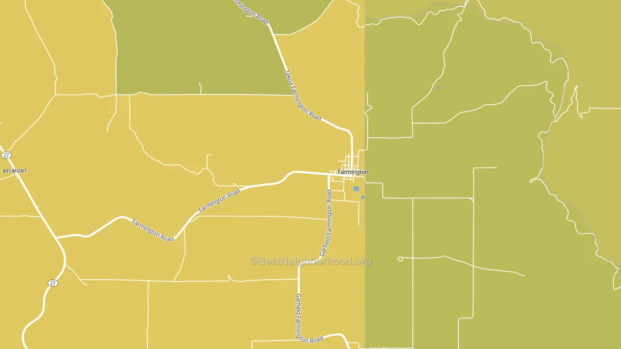 99128, WA block-group voter-turnout map
