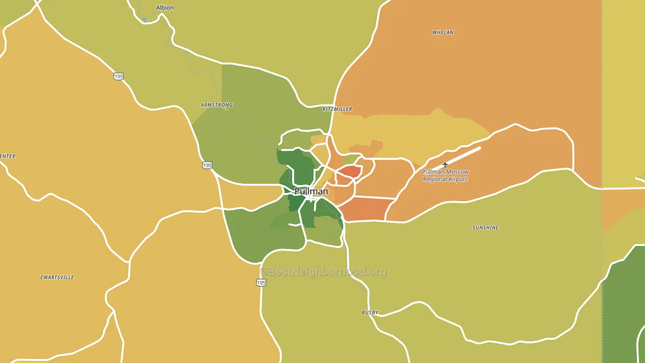 99163, WA block-group voter-turnout map