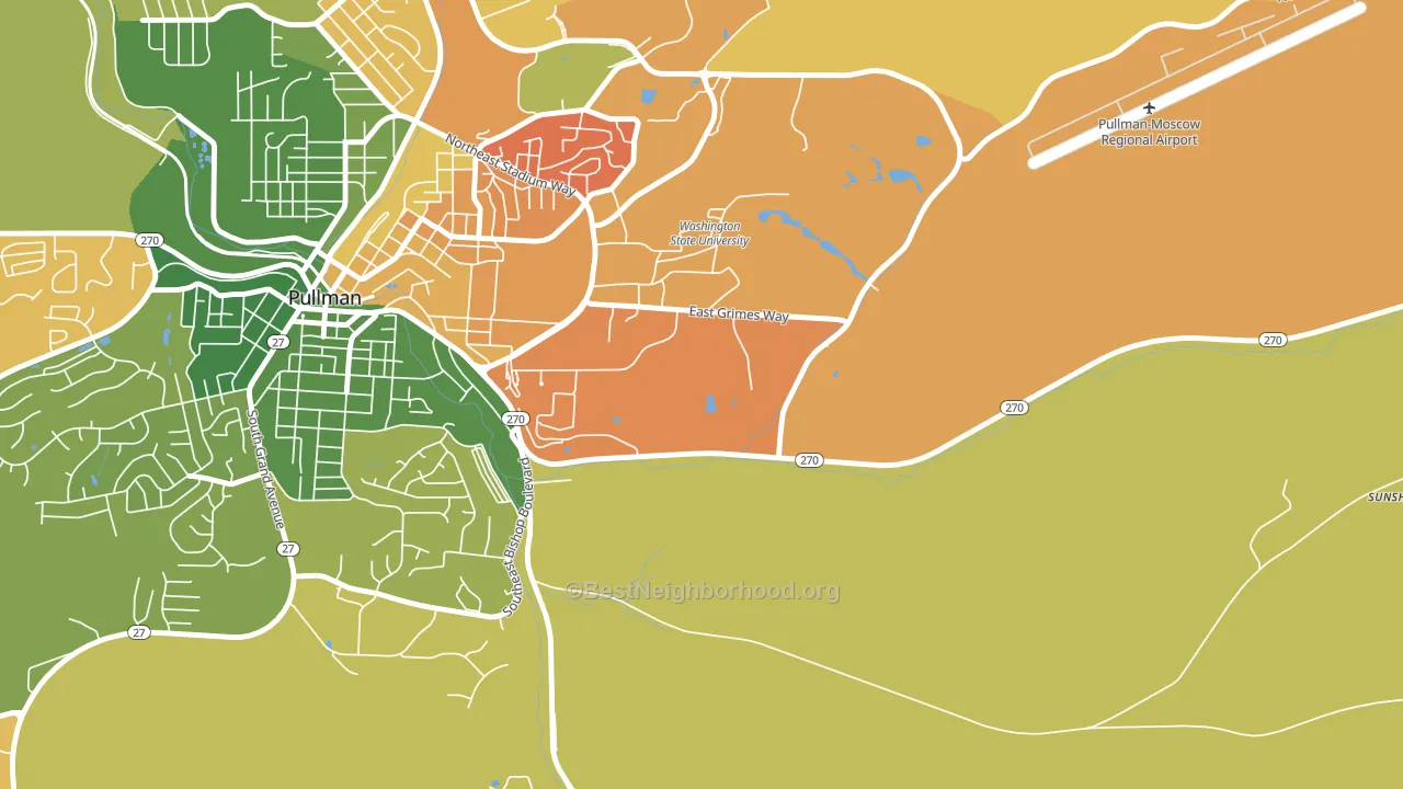 99164, WA block-group voter-turnout map