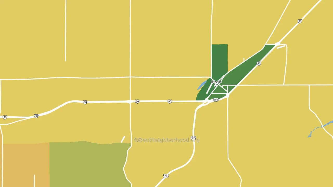 99169, WA block-group voter-turnout map
