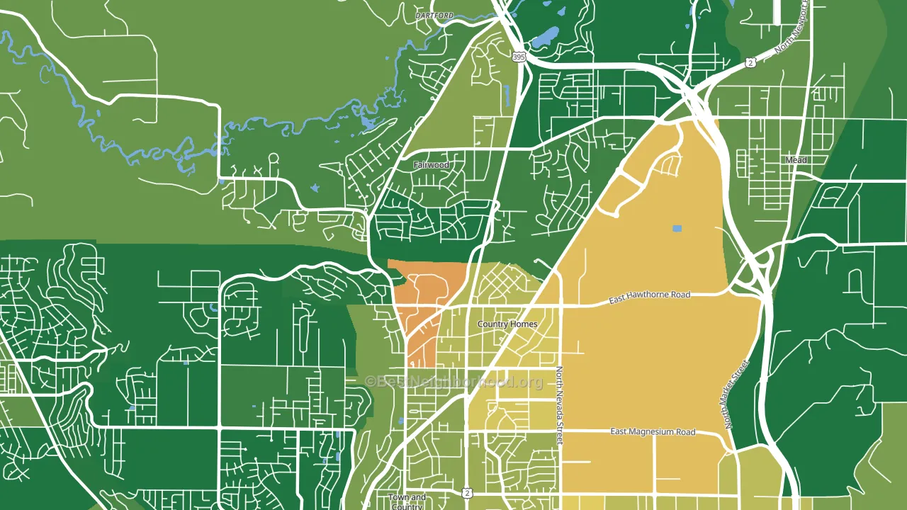 99218, WA block-group voter-turnout map