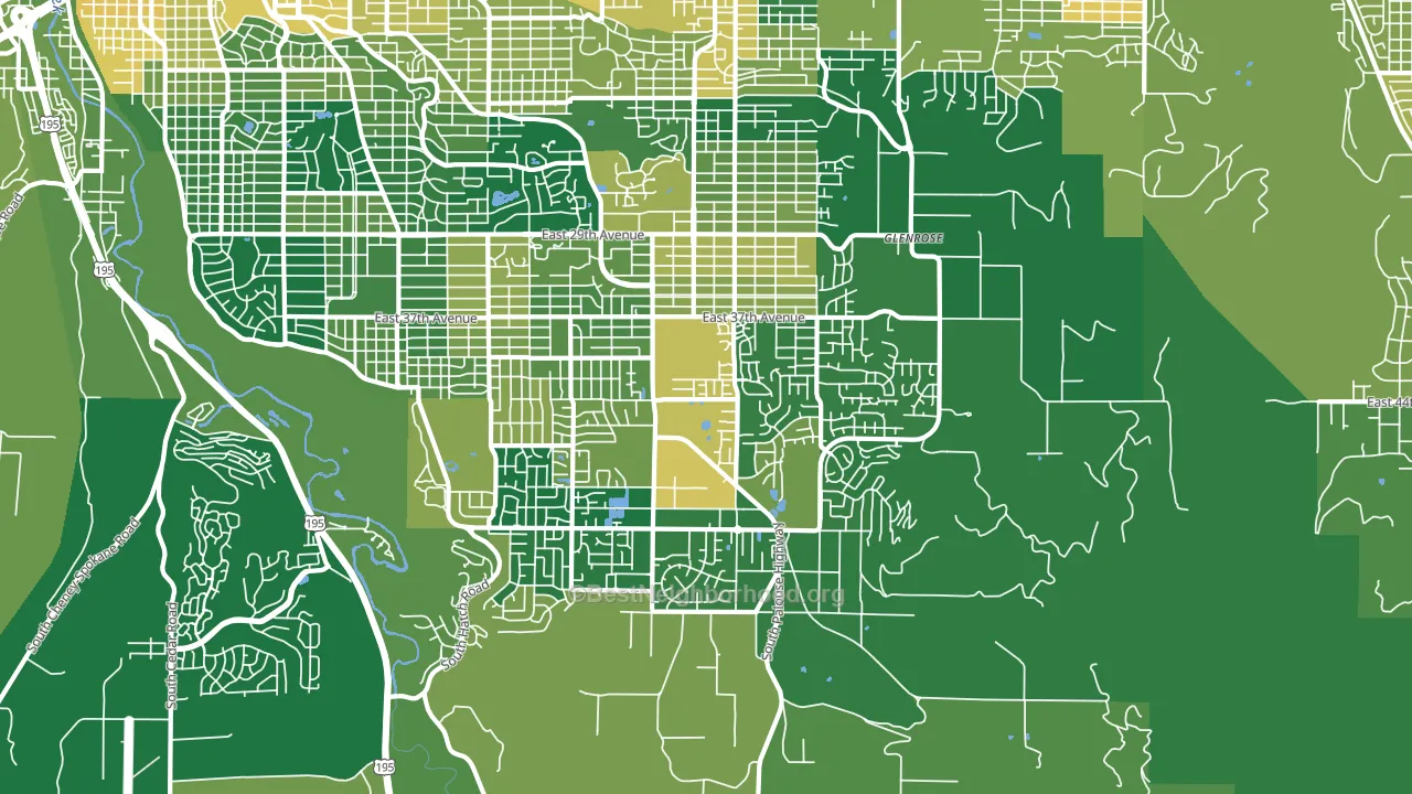 99223, WA block-group voter-turnout map