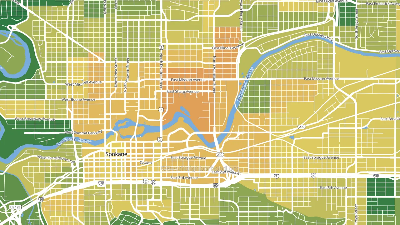 99258, WA block-group voter-turnout map