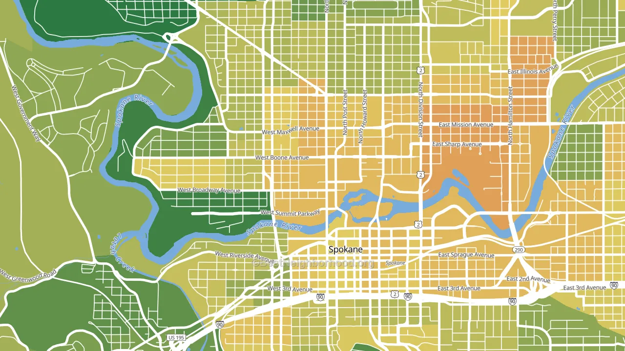 99260, WA block-group voter-turnout map