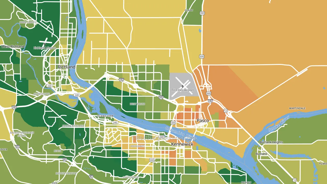 99301, WA block-group voter-turnout map