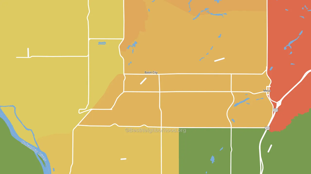 99343, WA block-group voter-turnout map