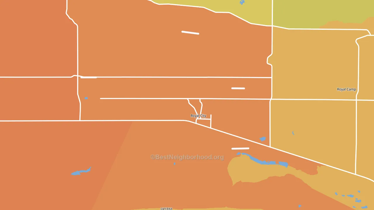 99357, WA block-group voter-turnout map