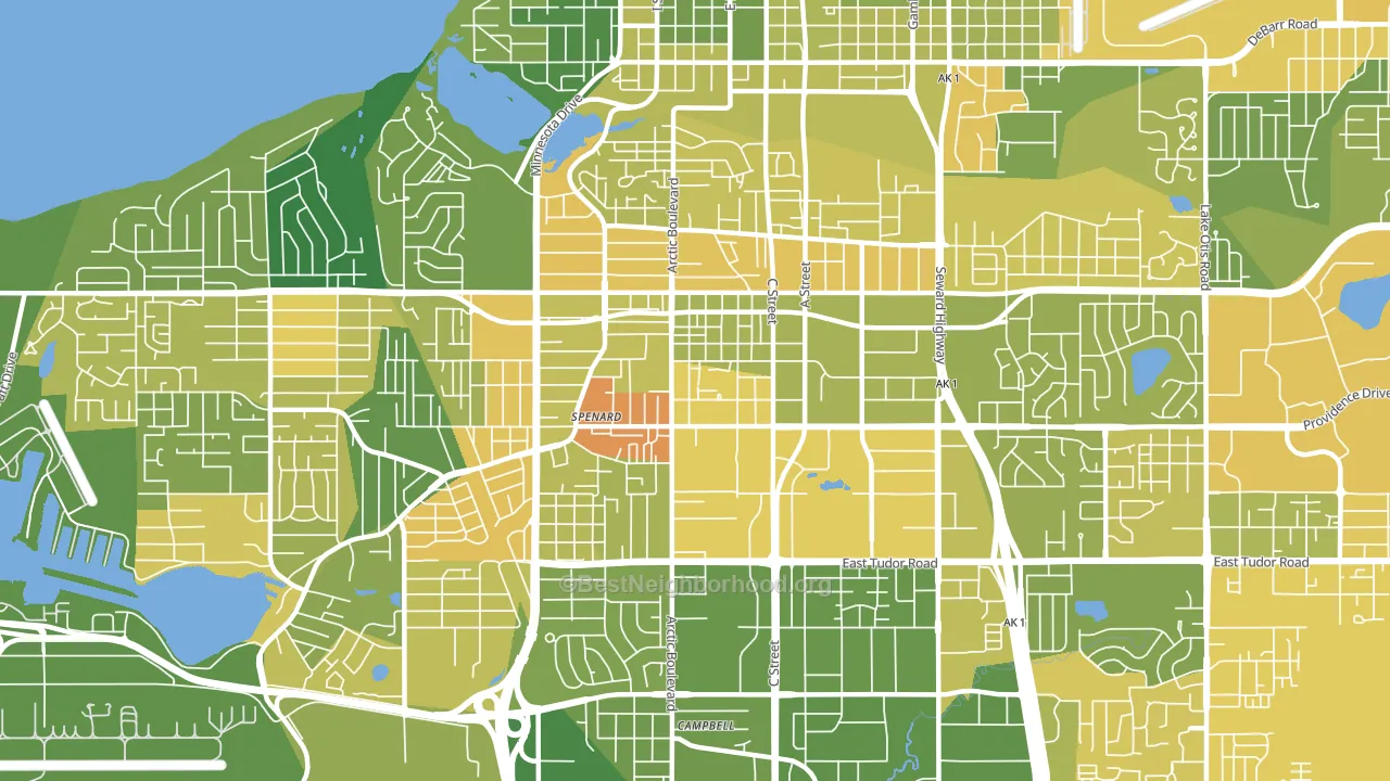 99503, AK block-group voter-turnout map