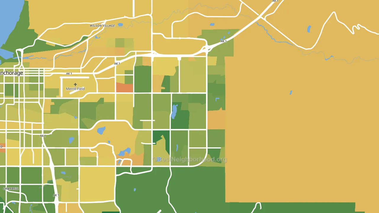 99504, AK block-group voter-turnout map