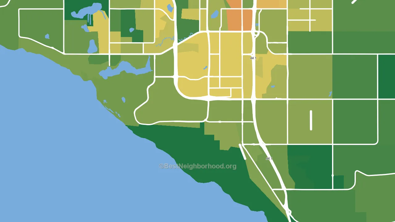 99515, AK block-group voter-turnout map