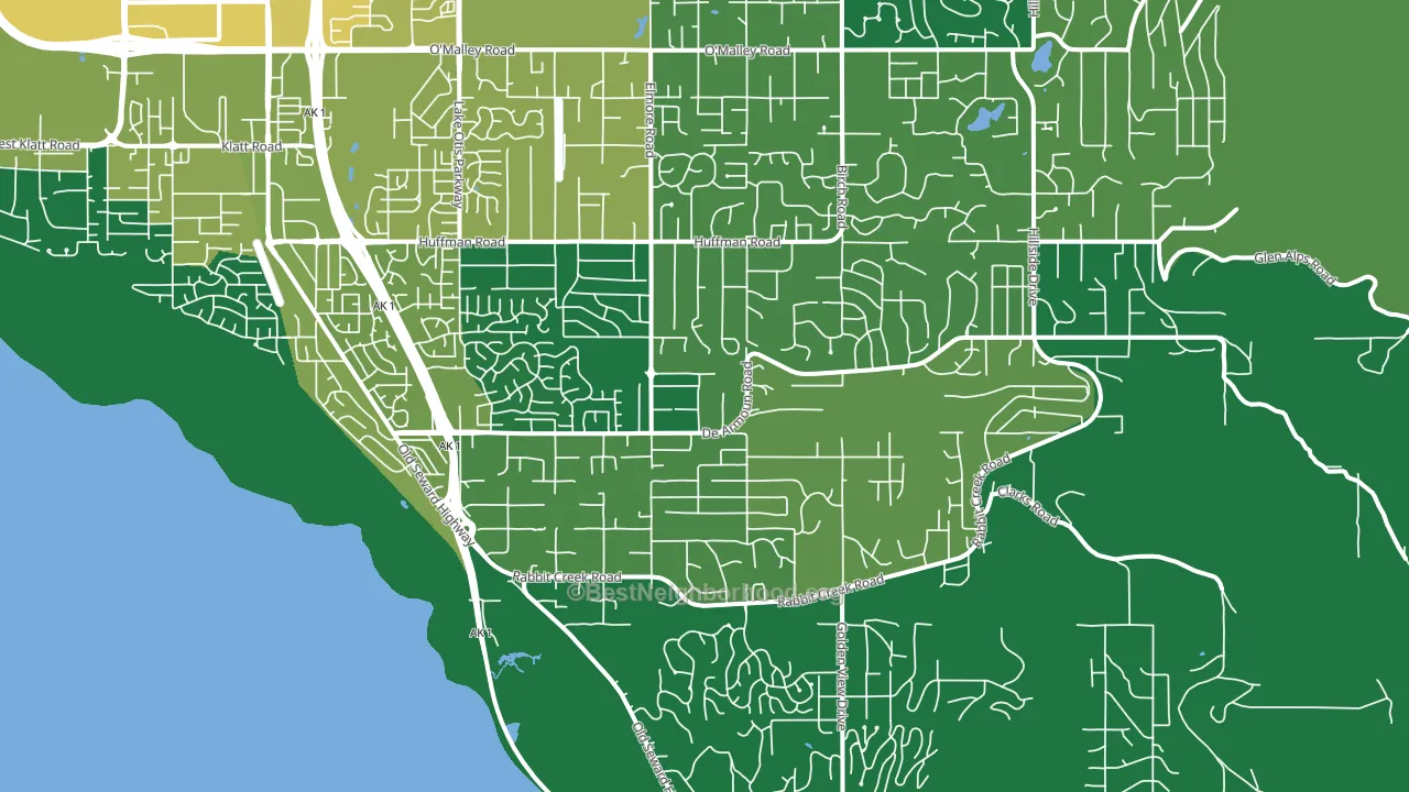 99516, AK block-group voter-turnout map