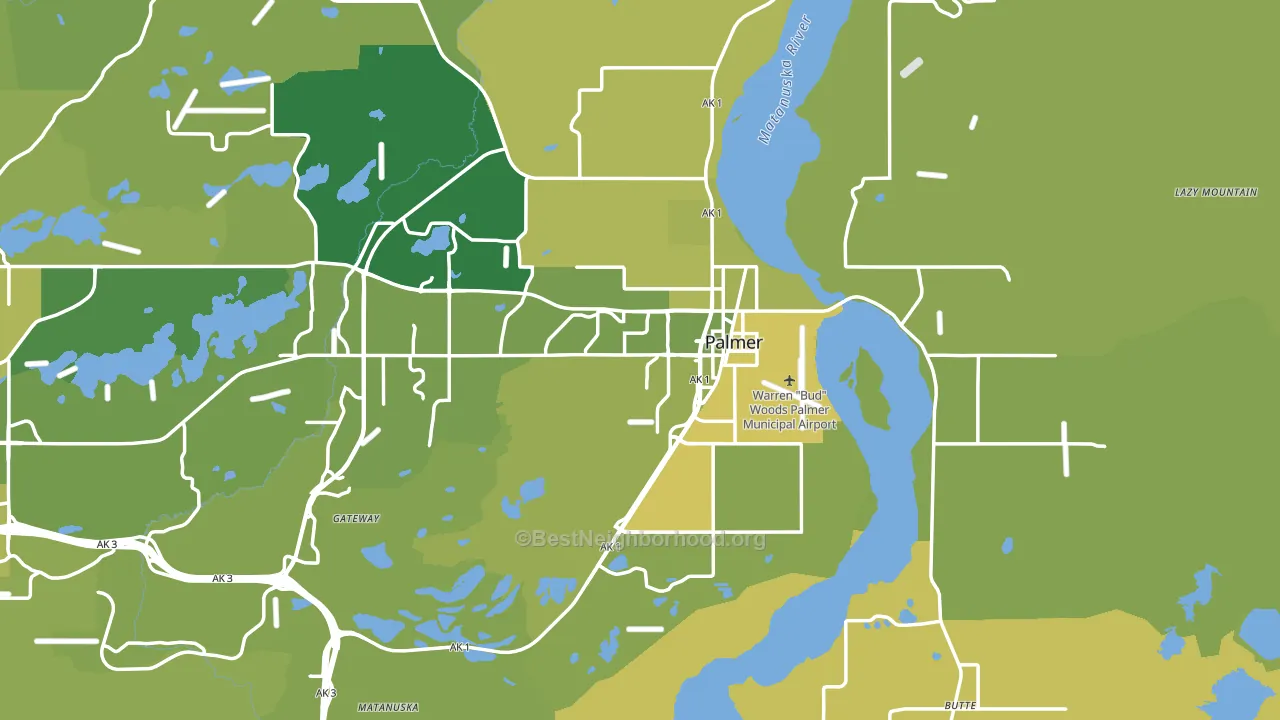 99645, AK block-group voter-turnout map