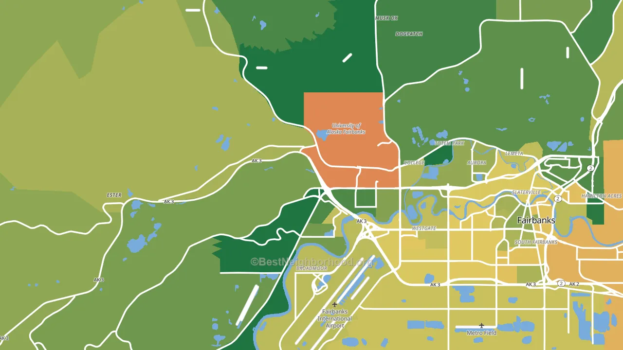 99709, AK block-group voter-turnout map