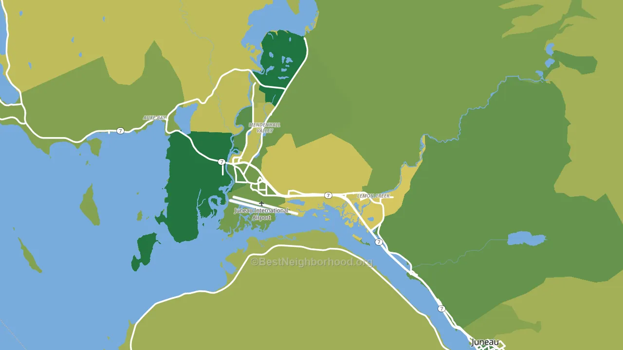 99801, AK block-group voter-turnout map