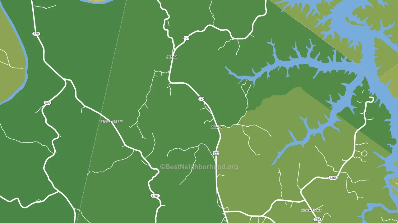 Aaron, KY block-group voter-turnout map