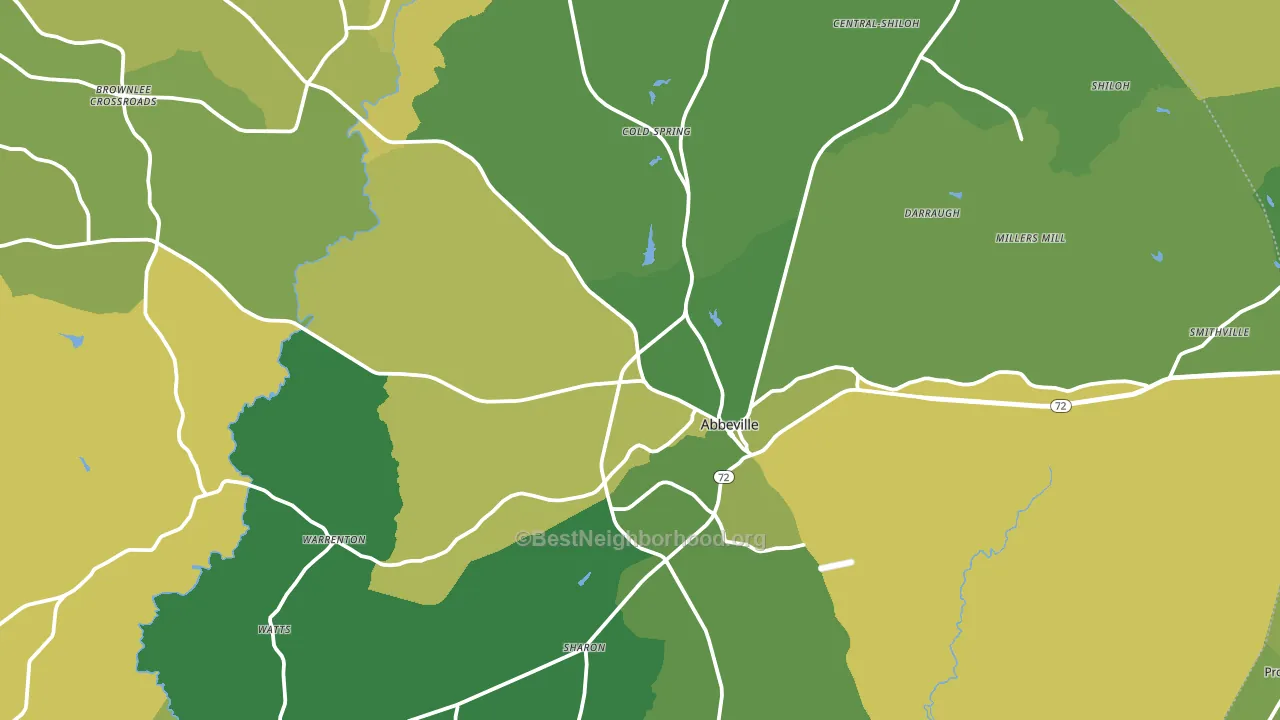 Abbeville, SC block-group voter-turnout map