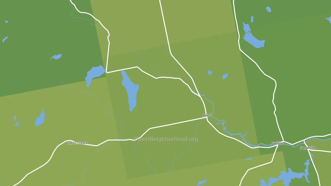 Abbot, ME block-group voter-turnout map