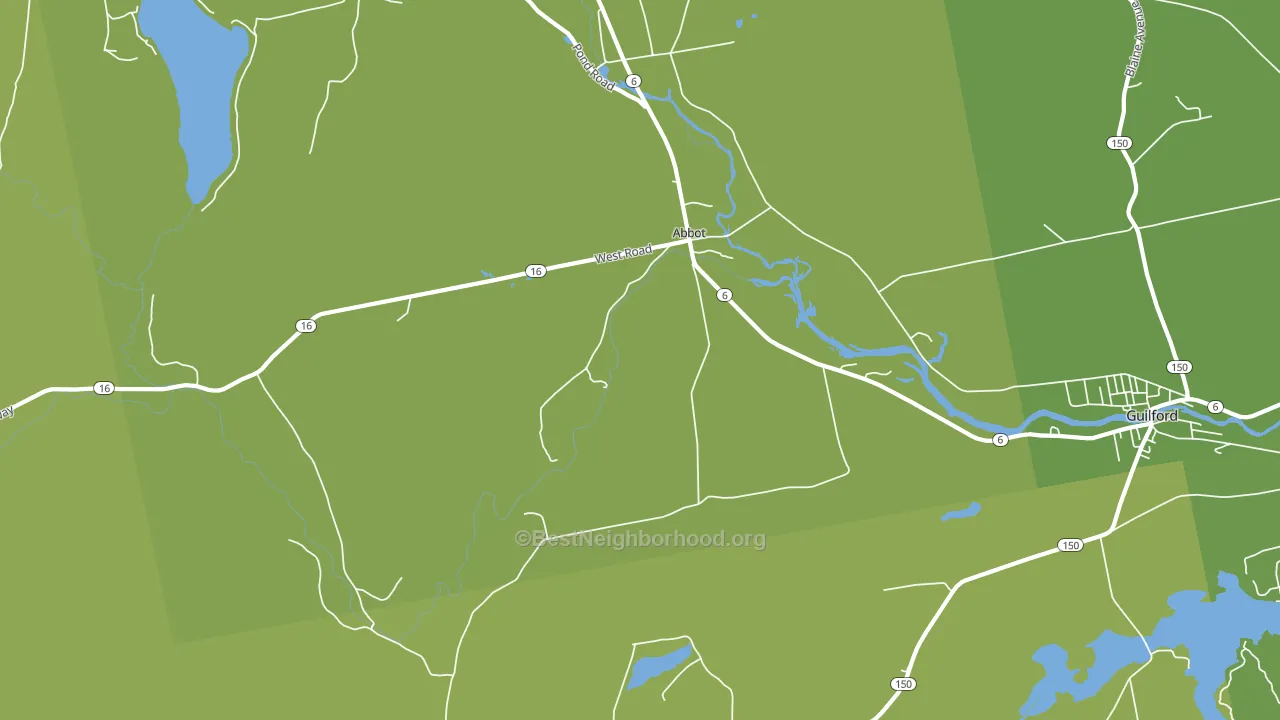 Abbot Village, ME block-group voter-turnout map