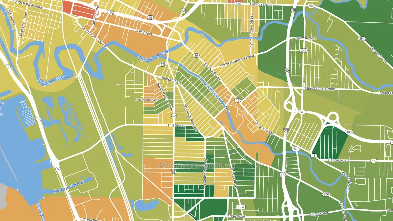 Abbott McKinley, Buffalo, NY block-group voter-turnout map