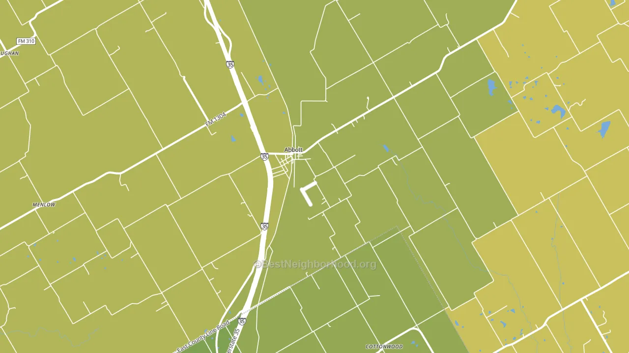 Abbott, TX block-group voter-turnout map
