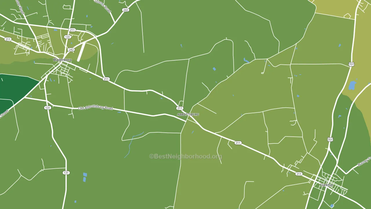 Abbottsburg, NC block-group voter-turnout map