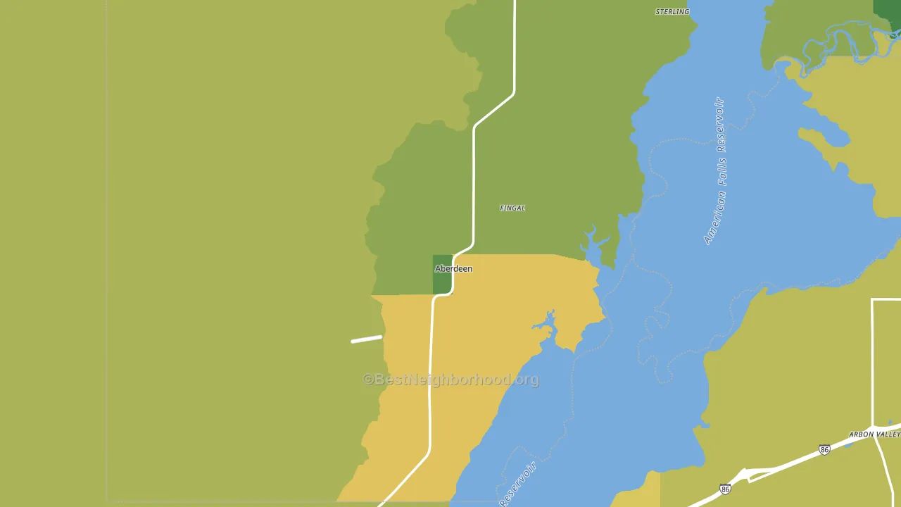 Aberdeen, ID block-group voter-turnout map