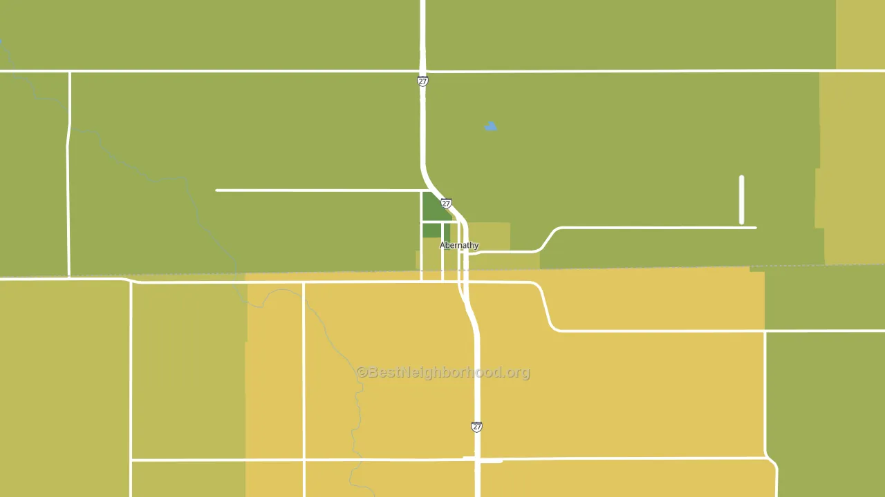 Abernathy, TX block-group voter-turnout map