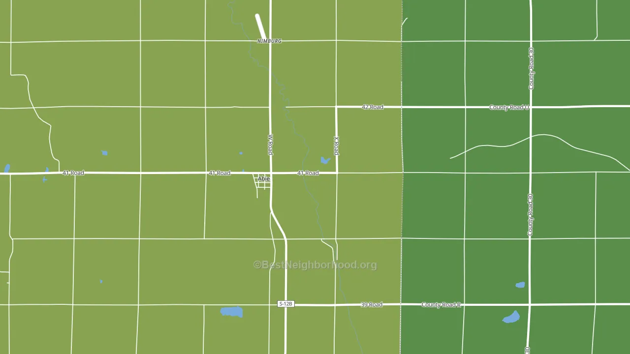 Abie, NE block-group voter-turnout map