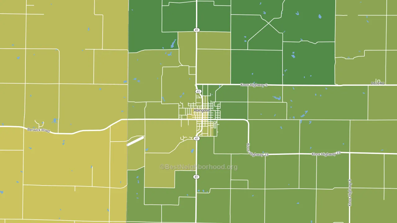 Abingdon, IL block-group voter-turnout map