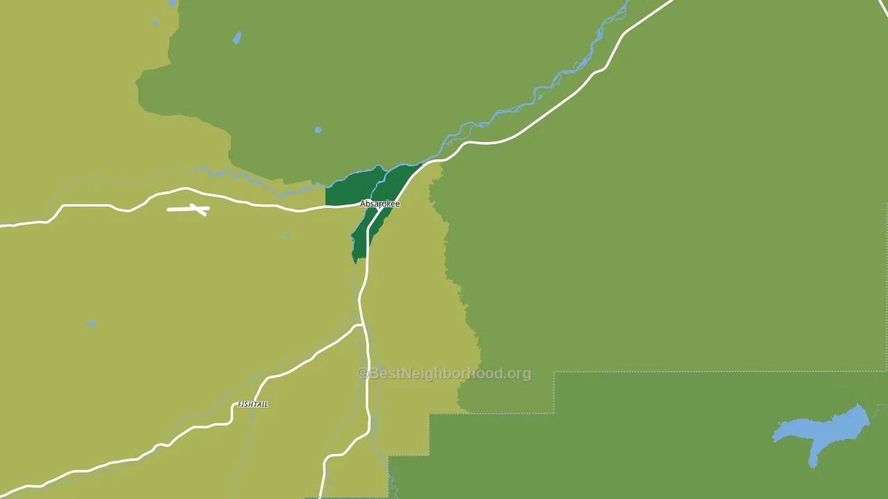 Absarokee, MT block-group voter-turnout map