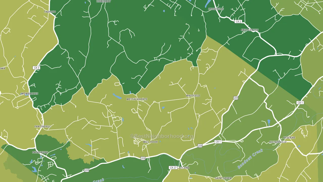Accord, NY block-group voter-turnout map