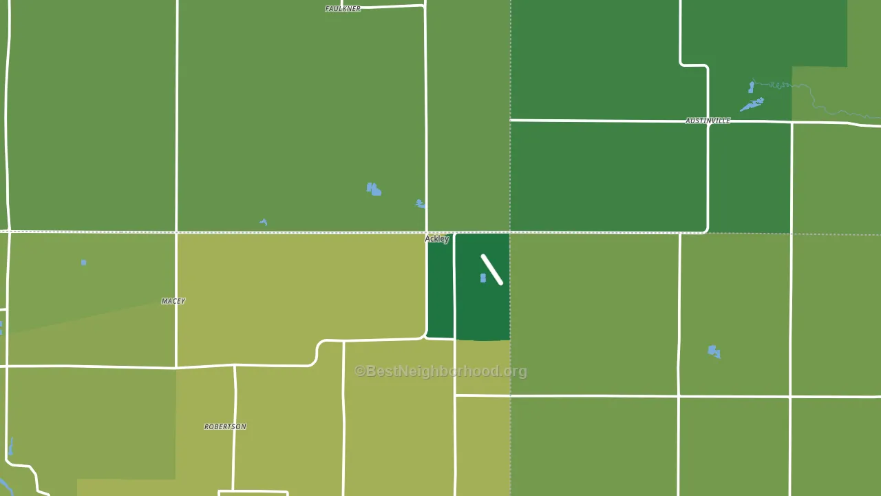 Ackley, IA block-group voter-turnout map