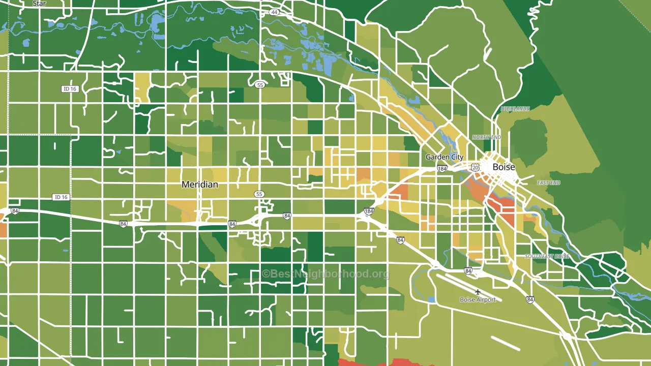 Ada County, ID block-group voter-turnout map