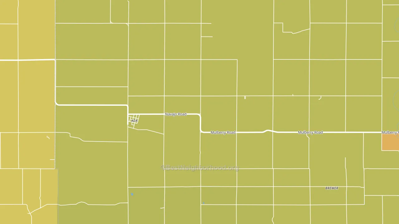 Ada, KS block-group voter-turnout map